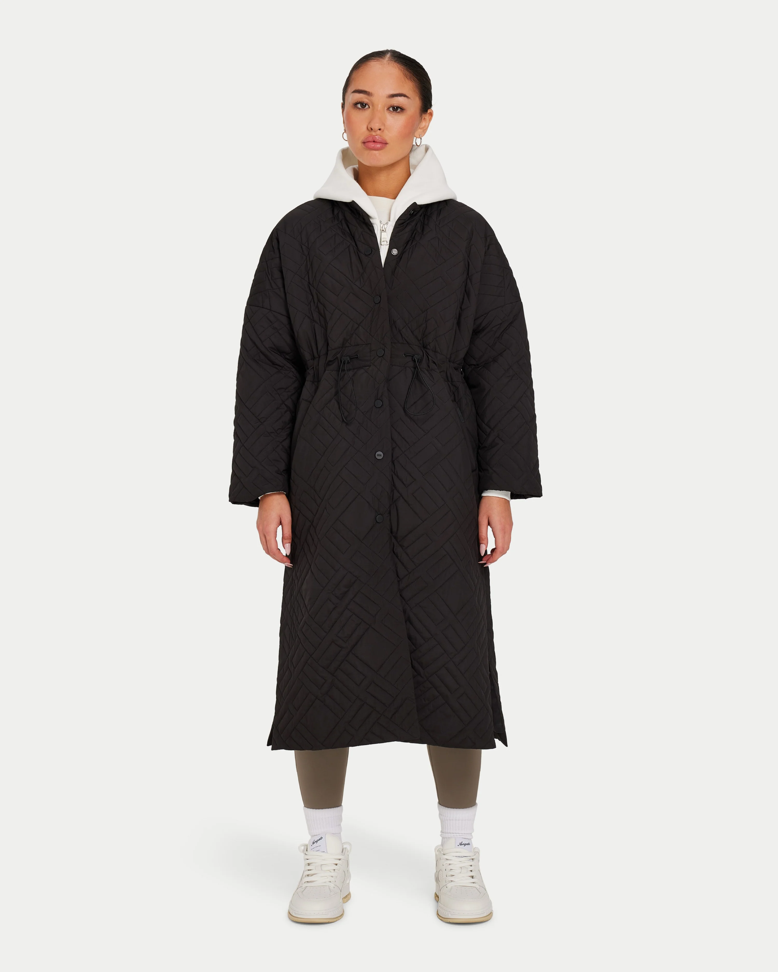 Womens Longline Puffer Jacket - Image 5