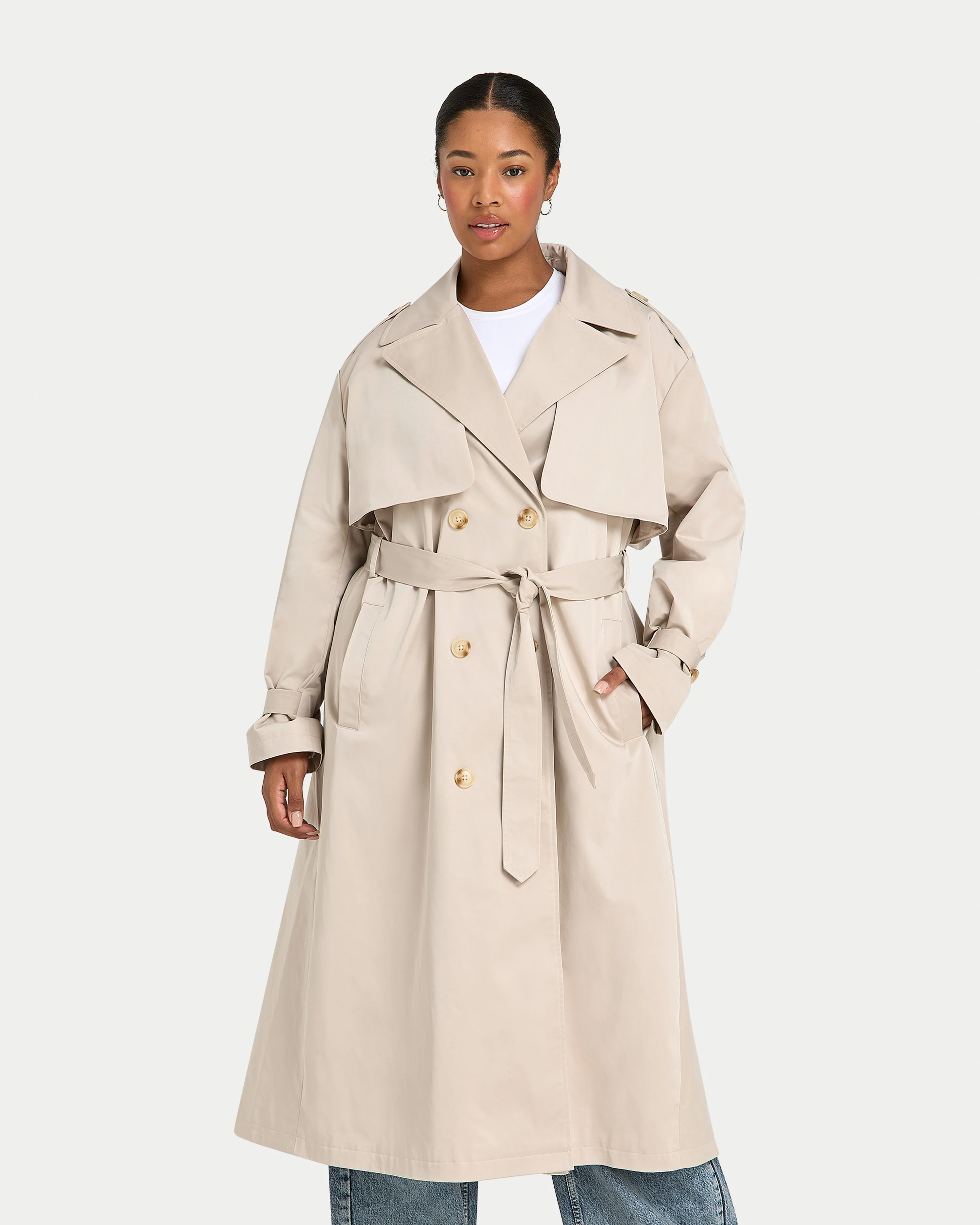 Womens Oversized Trench Coat - Image 3