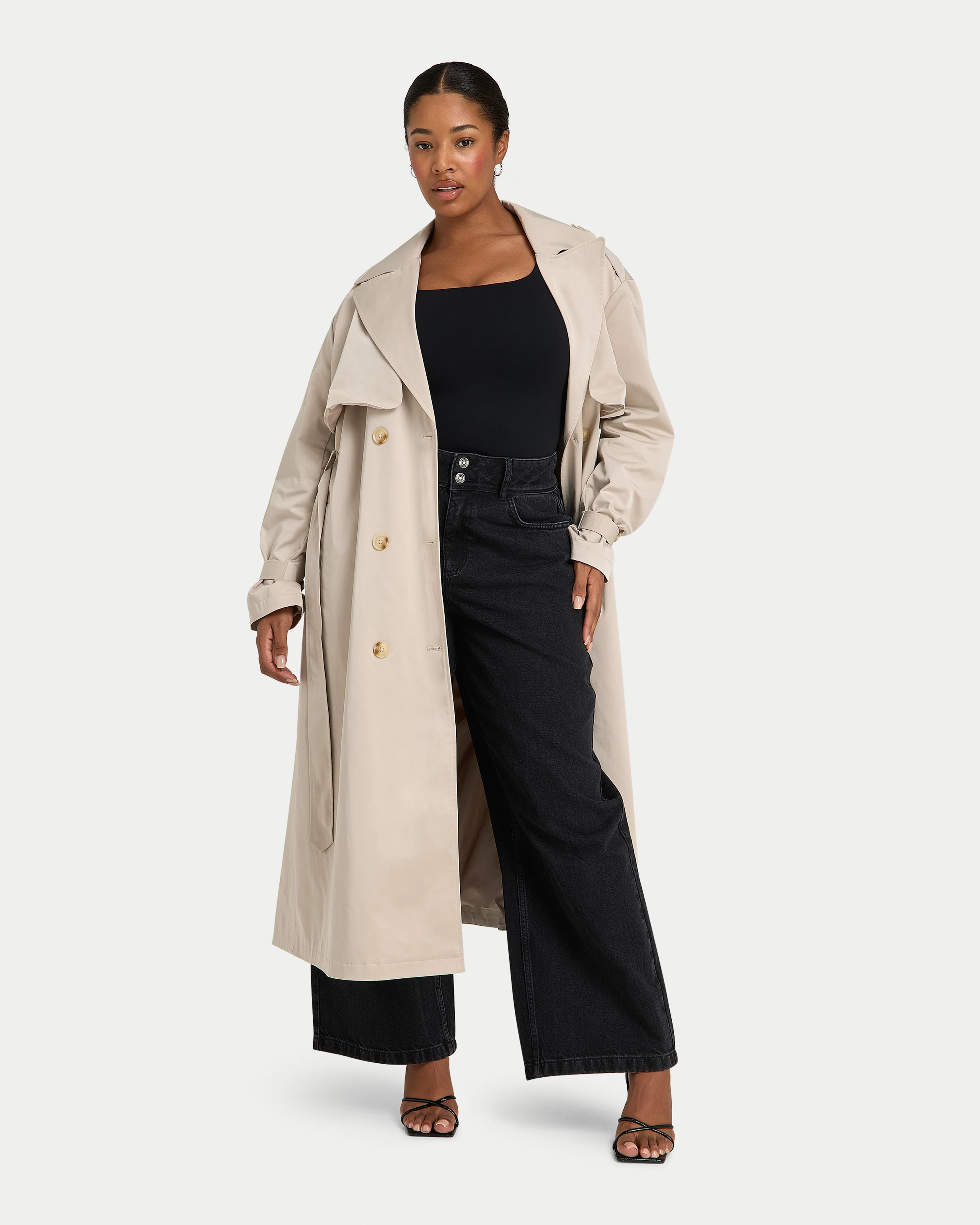 Womens Oversized Trench Coat - Image 4