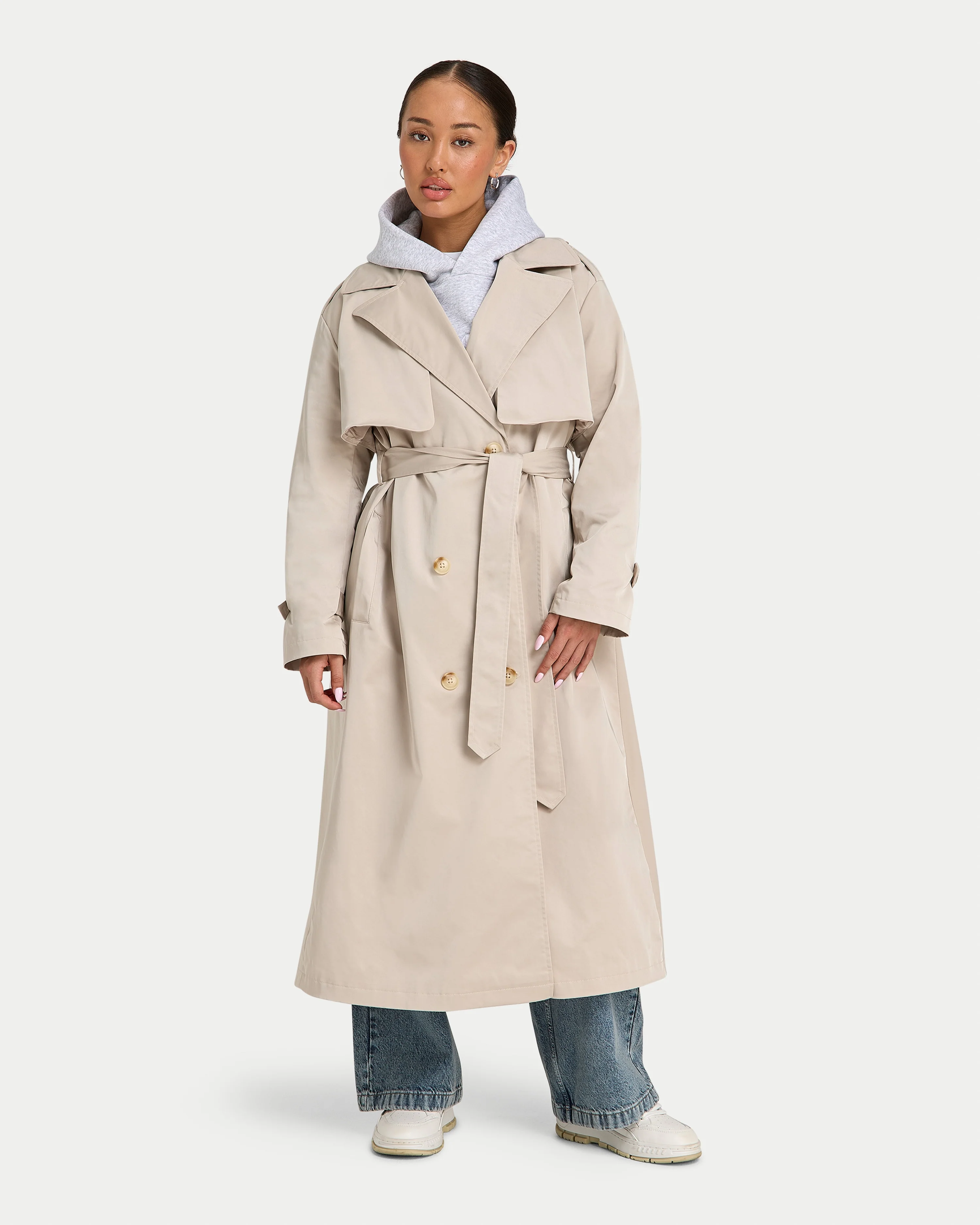 Womens Oversized Trench Coat - Image 6