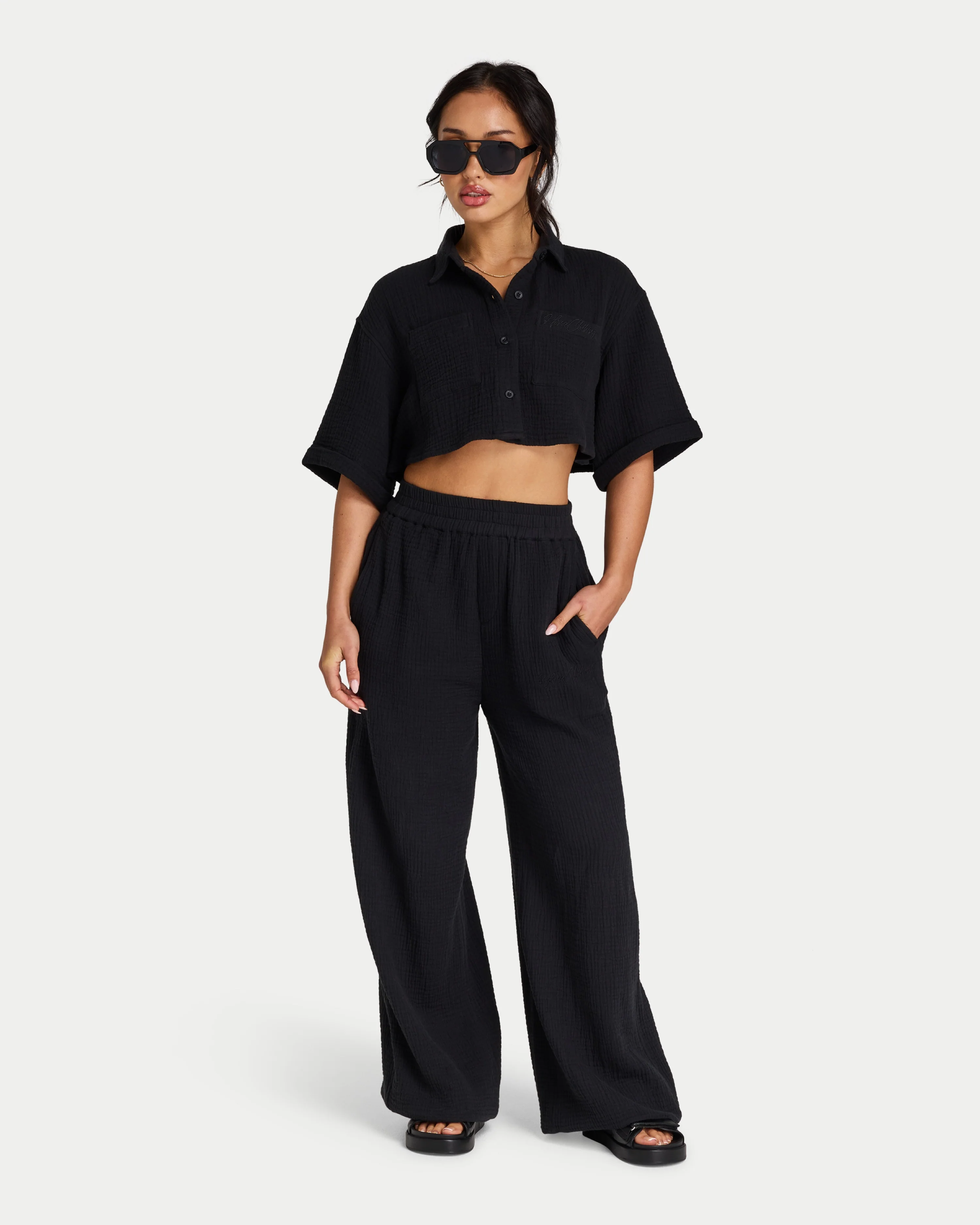 Womens Resort Cropped Shirt - Image 9