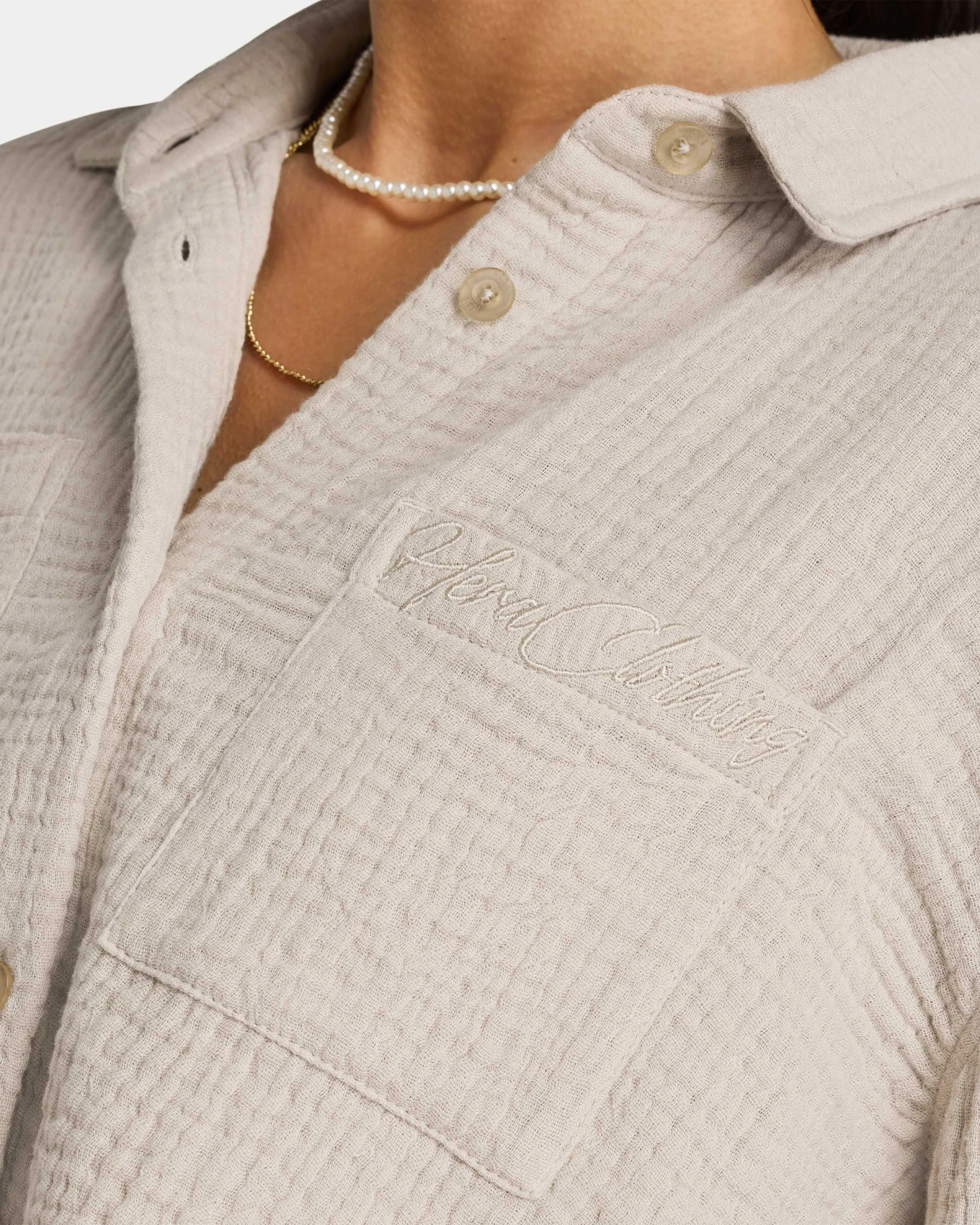 Womens Resort Cropped Shirt - Image 5