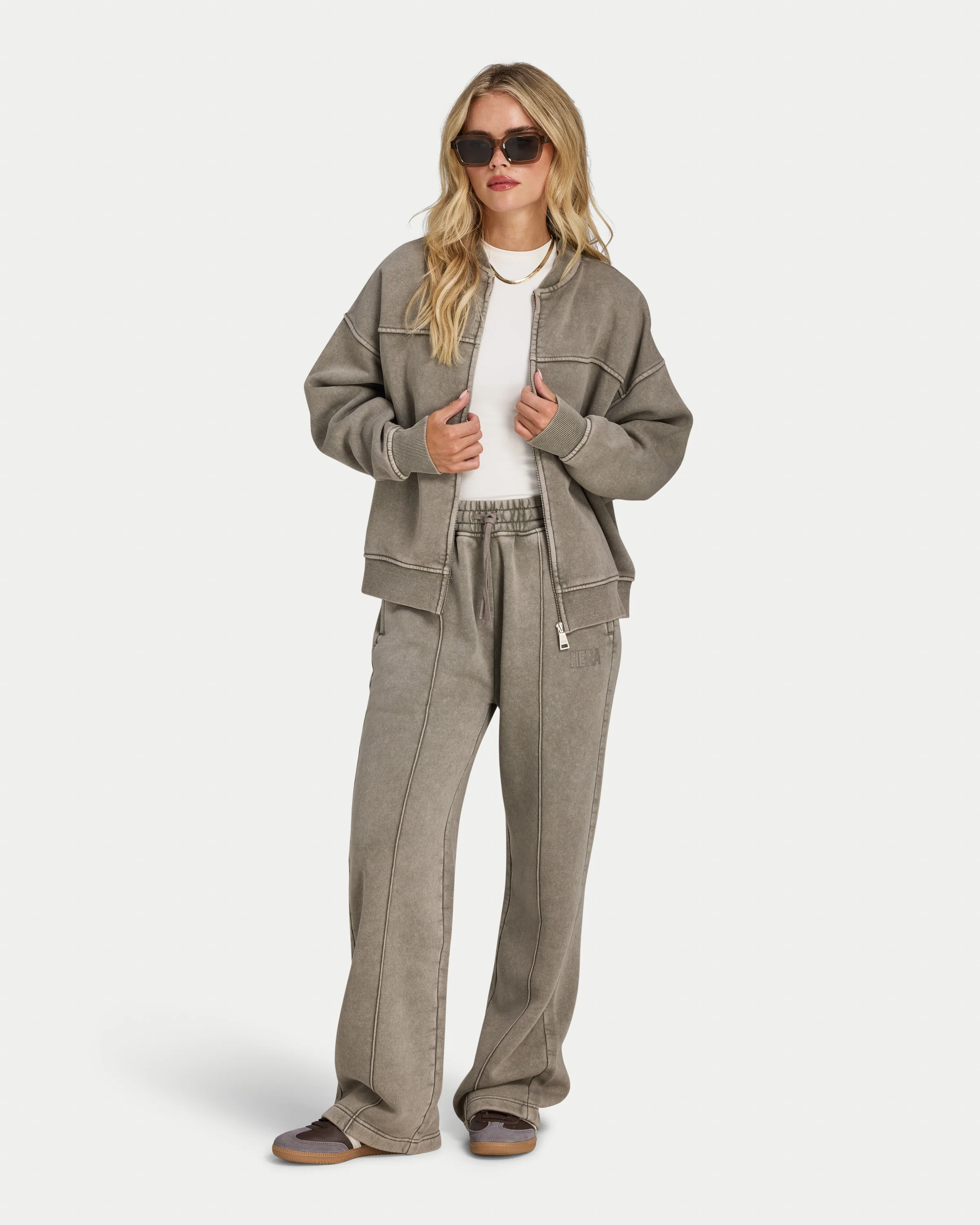 Womens Signature Washed Bomber Jacket - Image 6