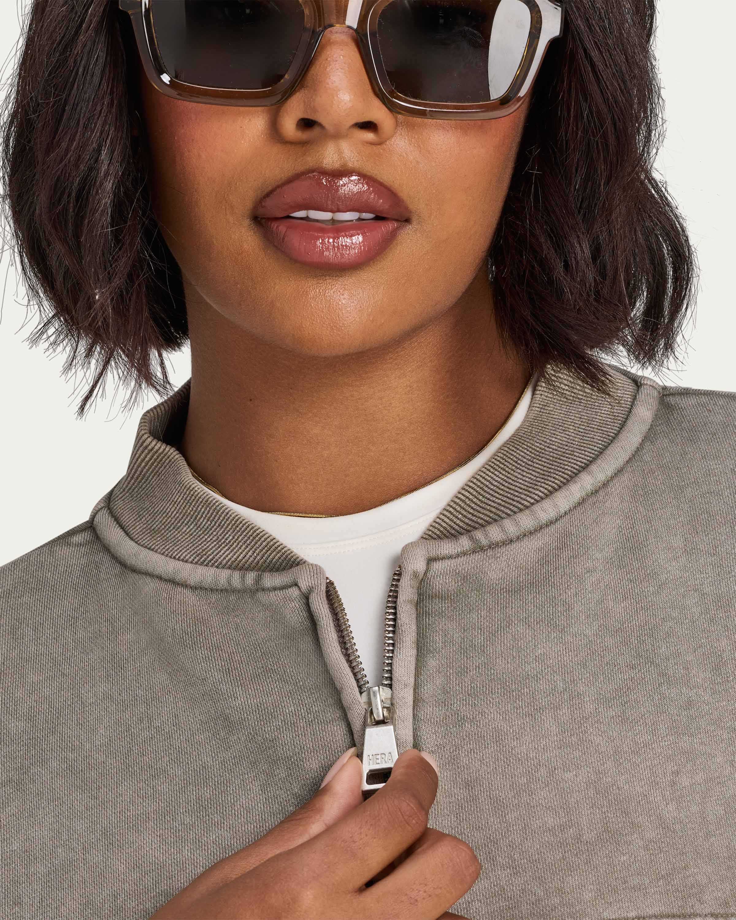 Womens Signature Washed Bomber Jacket - Image 8