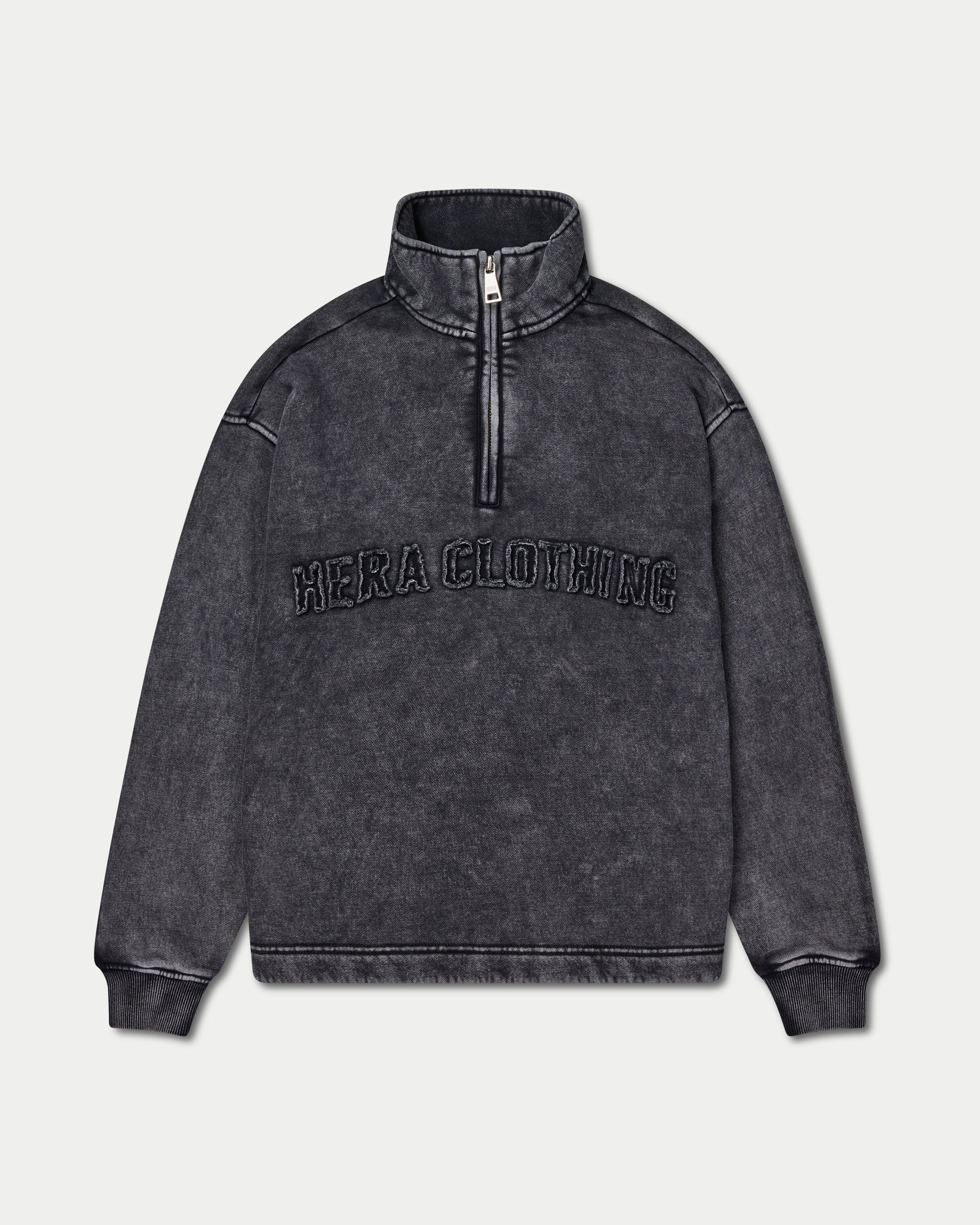 Womens Signature Washed Oversized 1/4 Zip Sweatshirt - Image 8