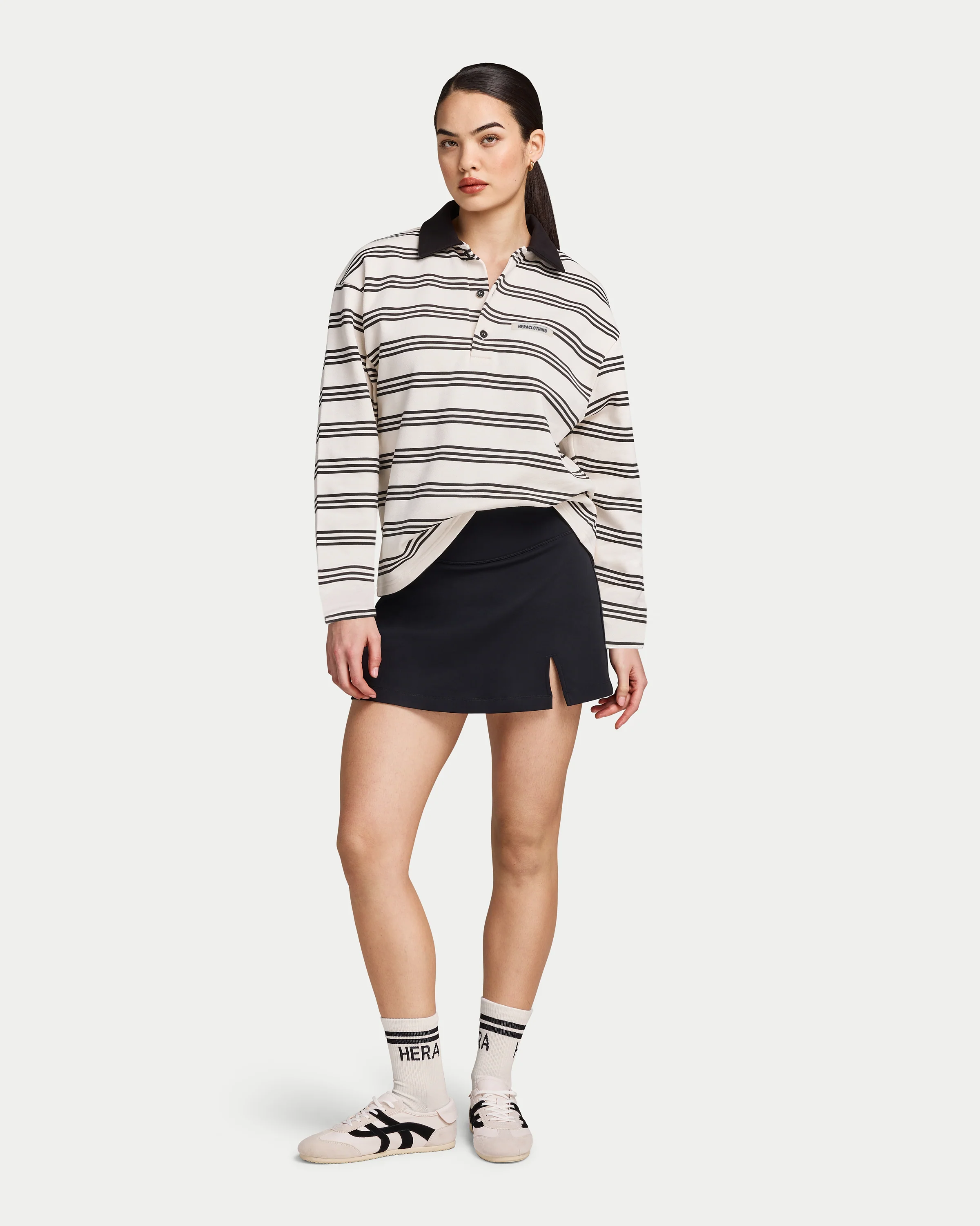 Womens Striped Rugby Polo Shirt - Image 6