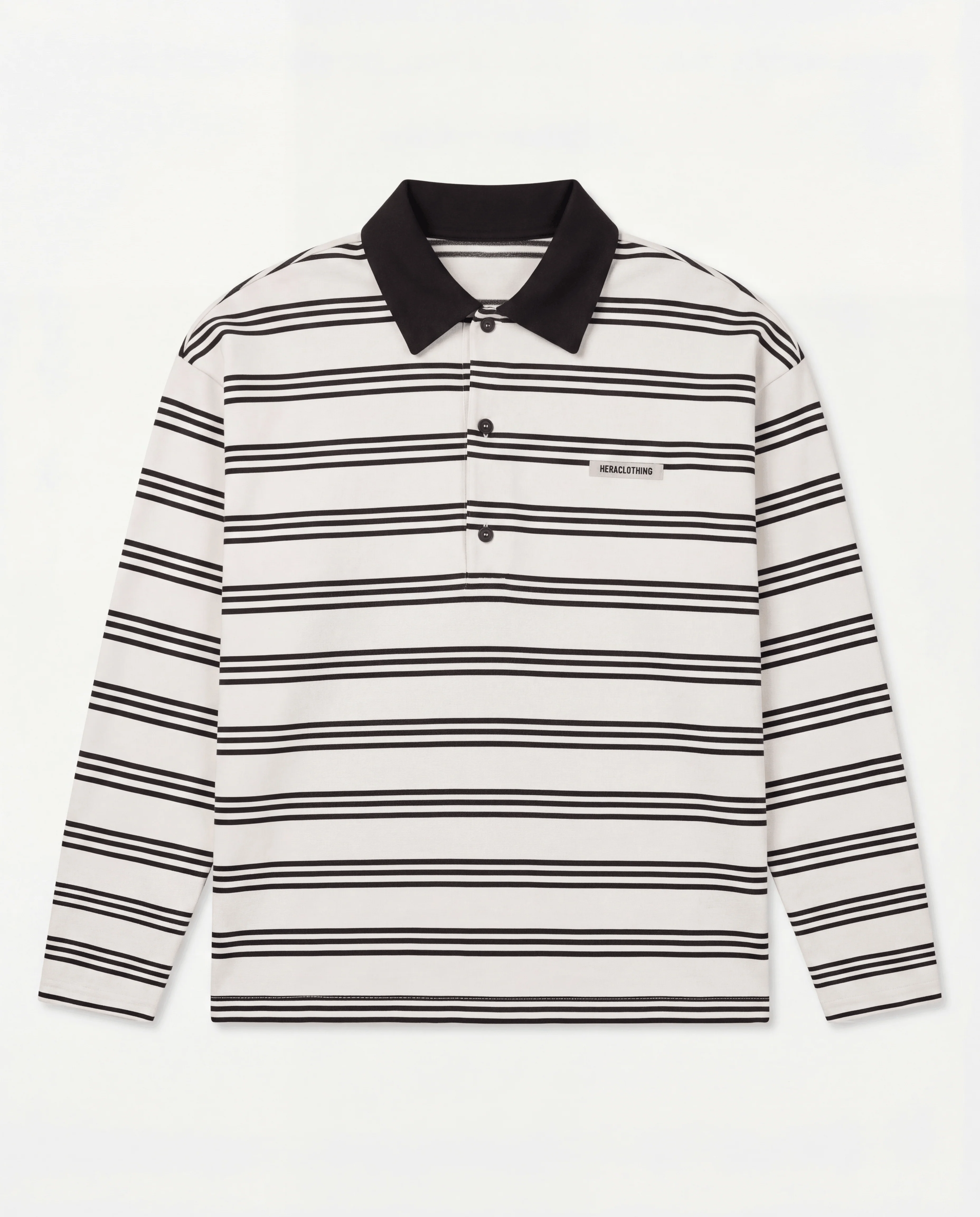 Womens Striped Rugby Polo Shirt - Image 9