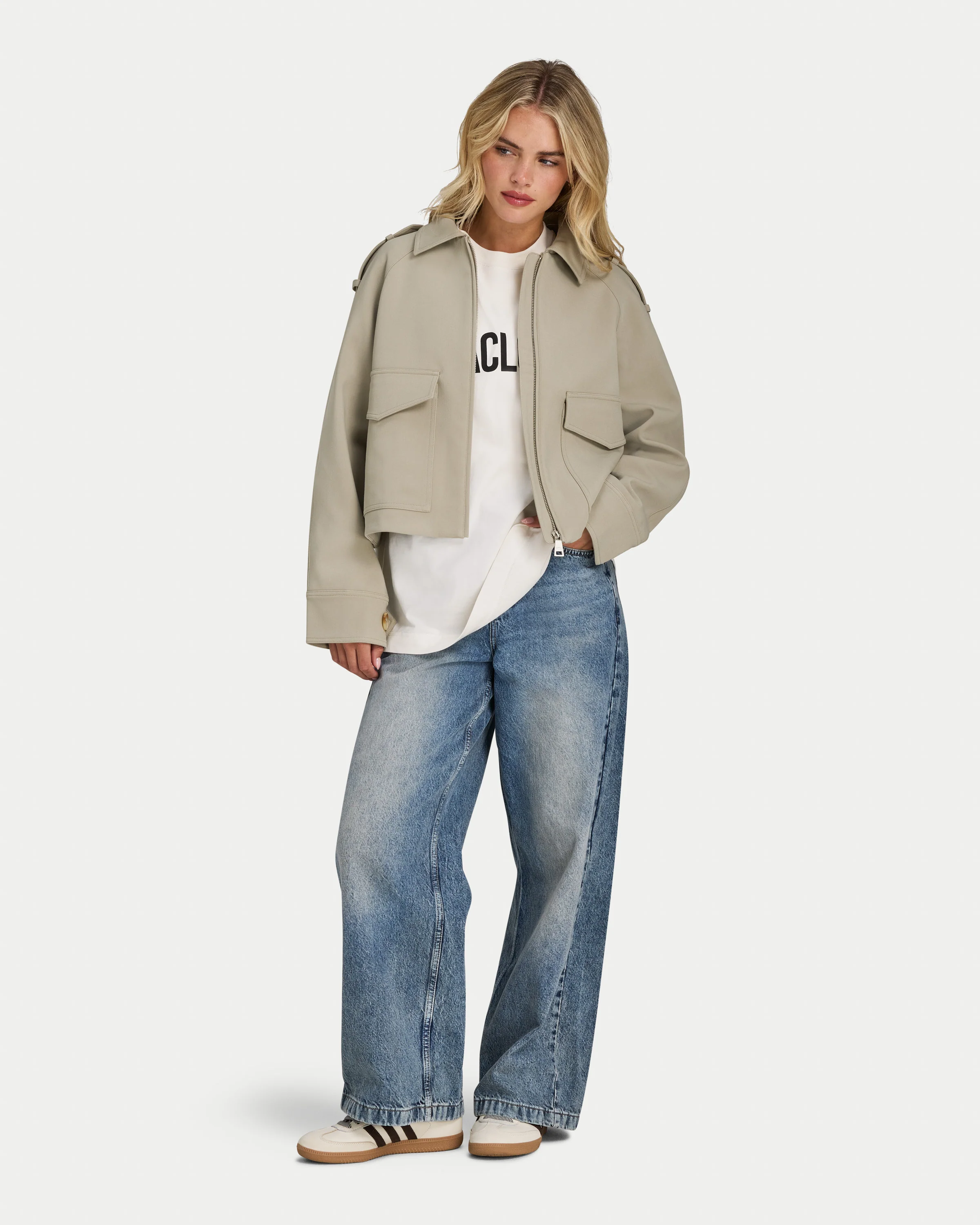 Womens Studio Collared Jacket - Image 8