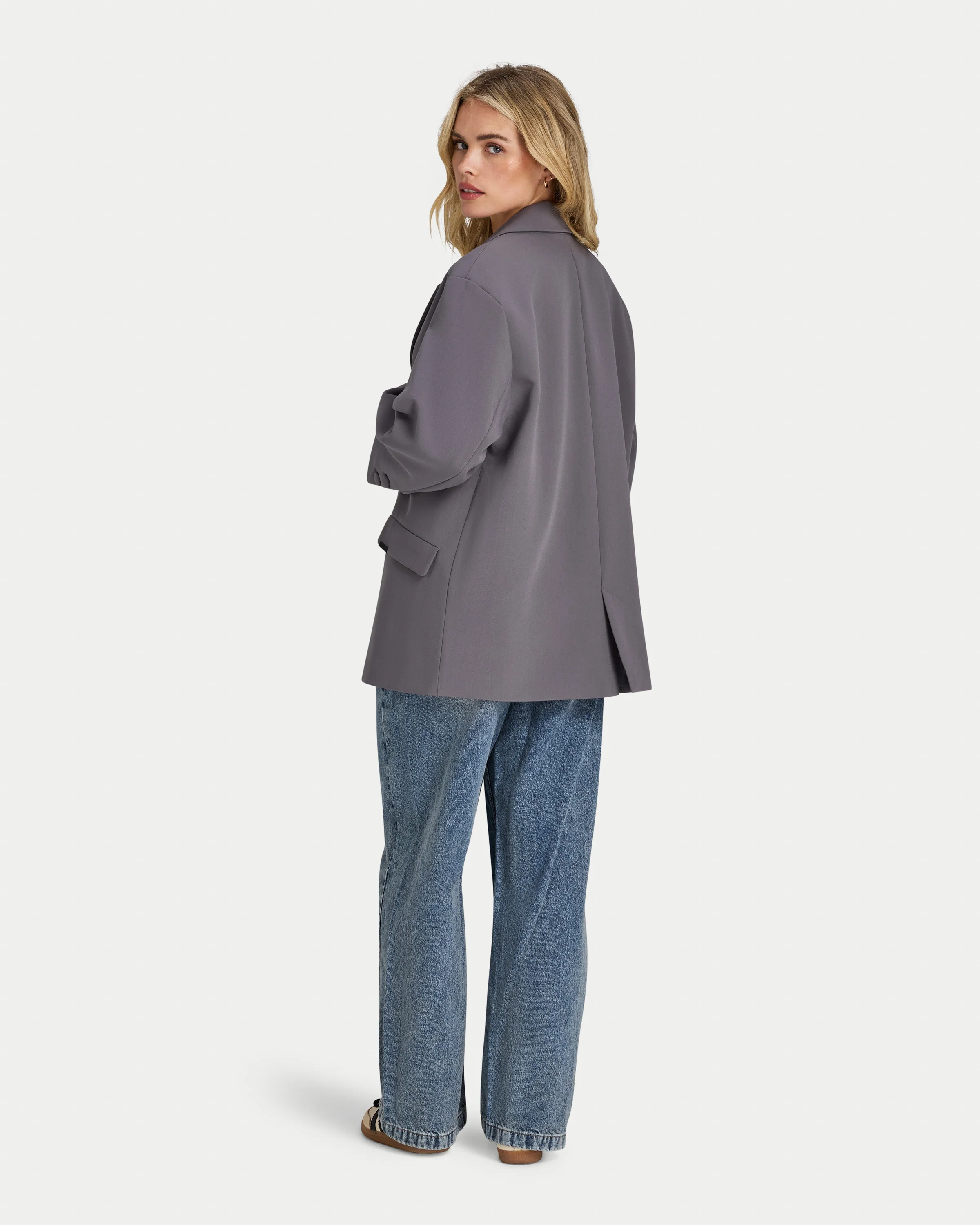 Womens Studio Oversized Blazer - Image 4