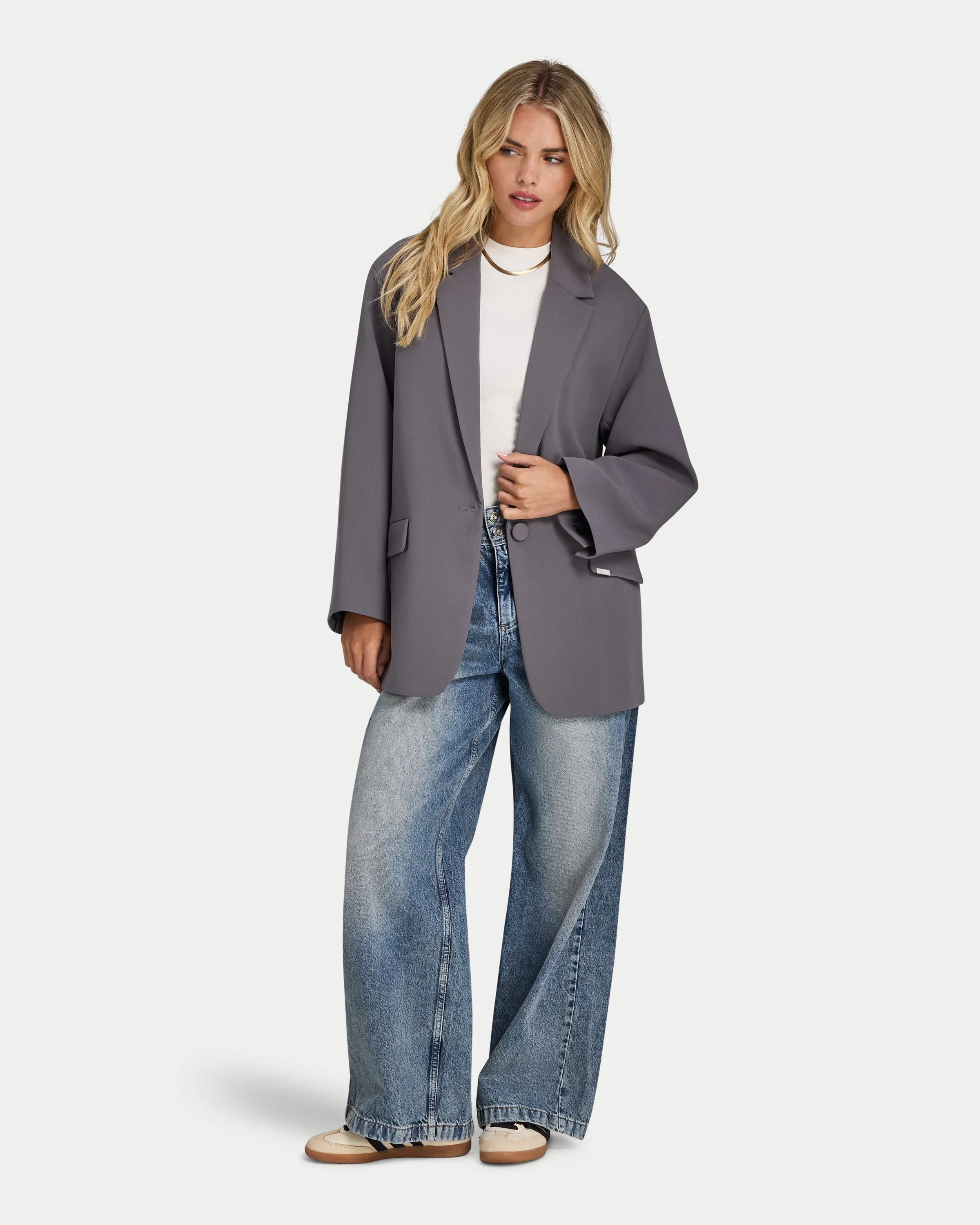 Womens Studio Oversized Blazer - Image 5