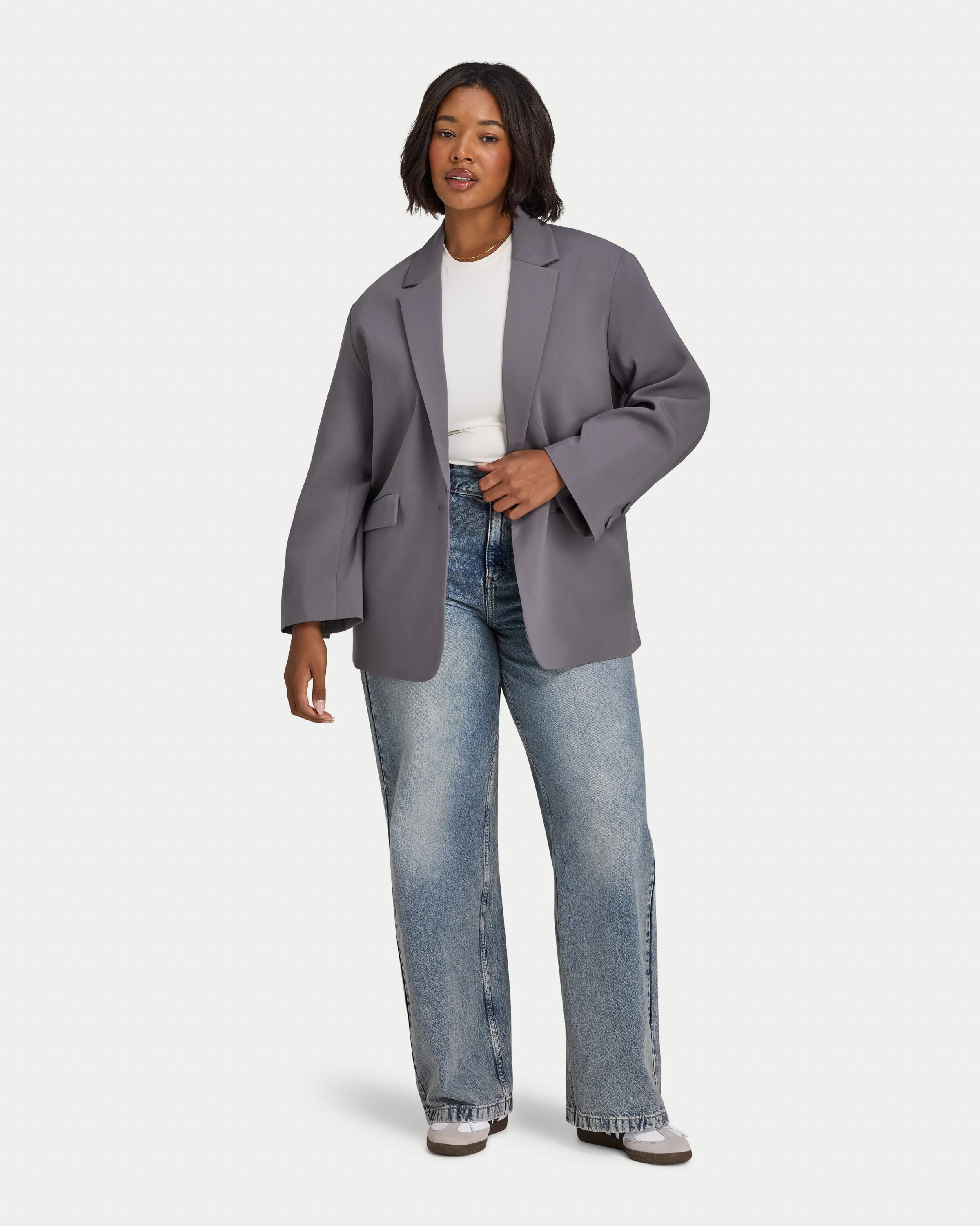 Womens Studio Oversized Blazer - Image 6