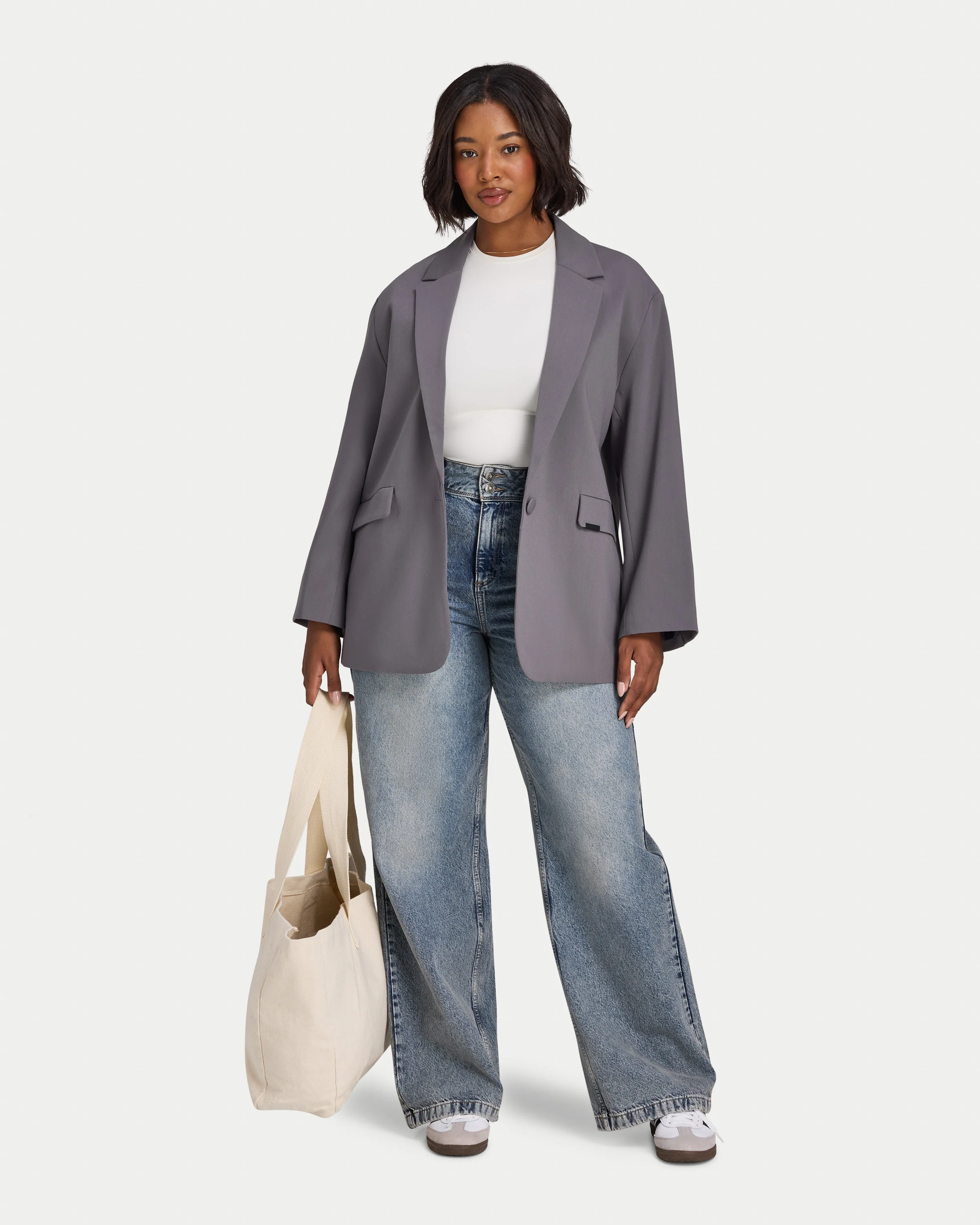 Womens Studio Oversized Blazer - Image 7