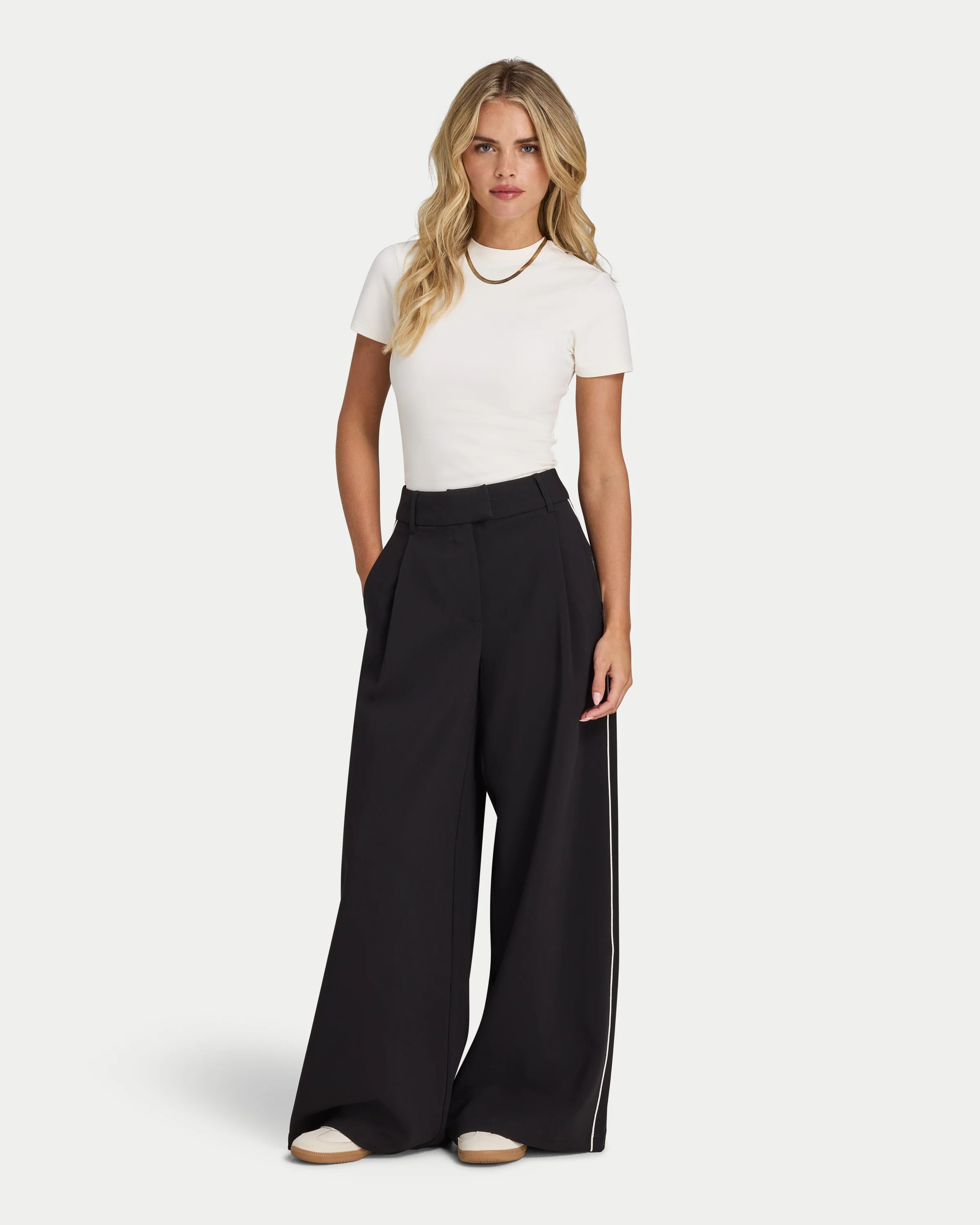 Womens Studio Wide Leg Trouser - Image 3